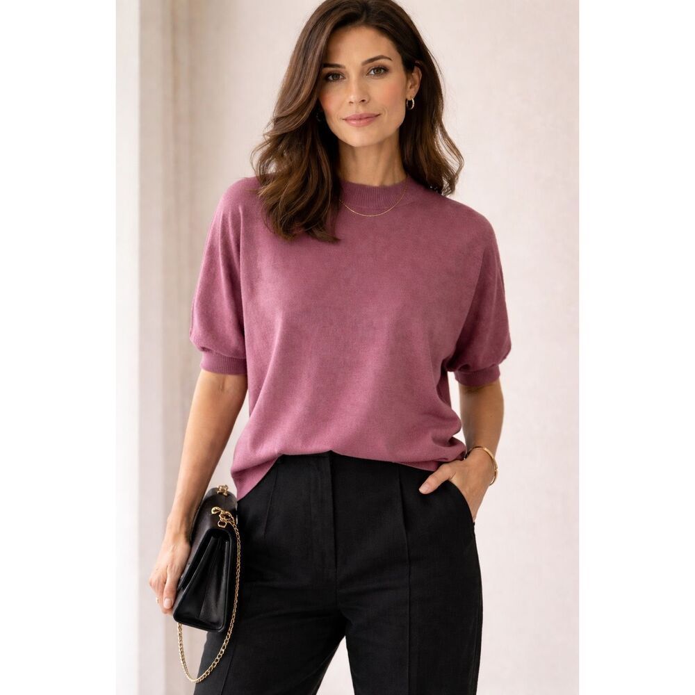 Nwot Odeeh Virgin Wool Short Sleeve Sweater , Med $545